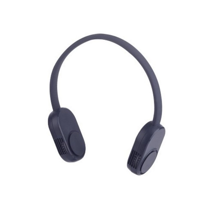 캔디 넥밴드 플렉서블 휴대용 선풍기 목선풍기 듀얼 저소음모터, 블랙