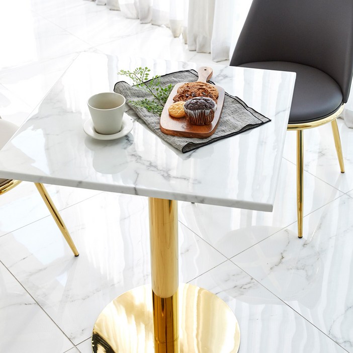 상도가구 리즈 테이블 대리석 600 사각 상판