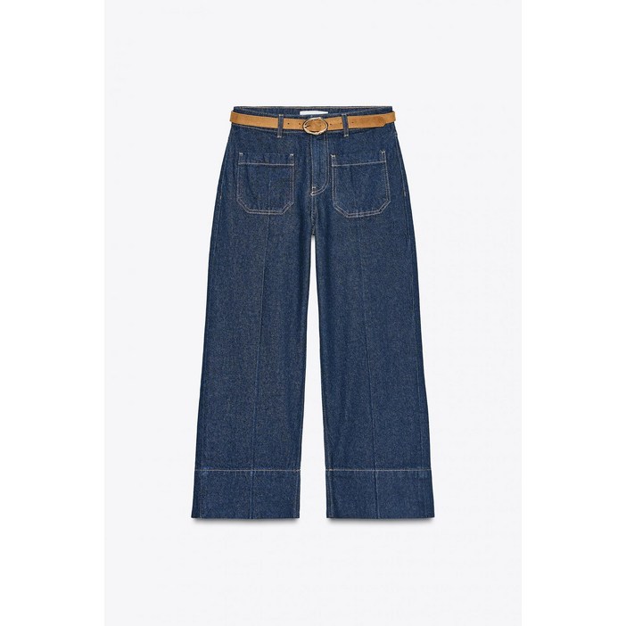 ZARA 자라 와이드 크롭 하이라이즈 진 5862060