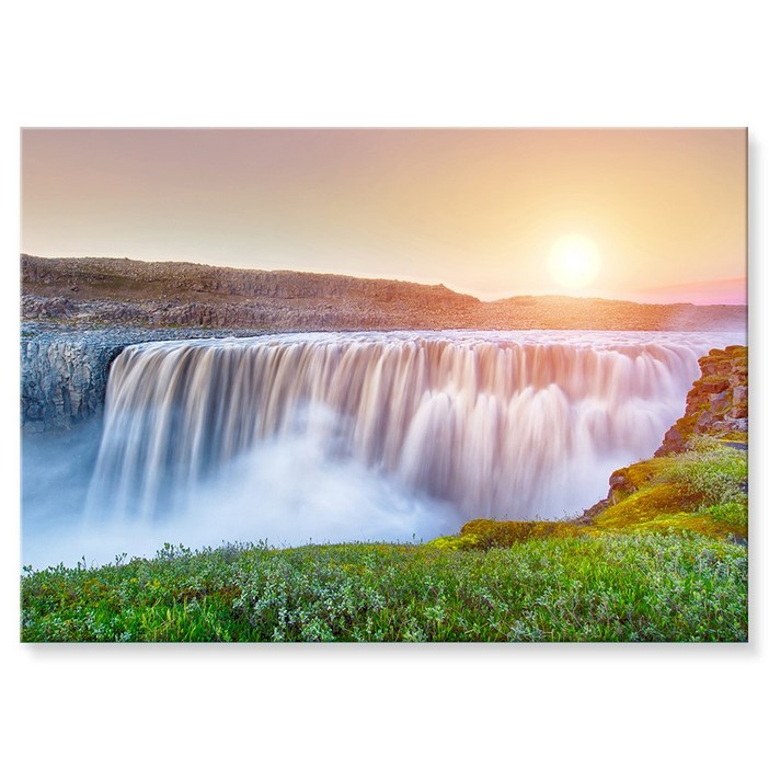 재물운 폭포그림 호수그림 물그림 액자 풍경 시원한 풍수 인테리어 대형캔버스 풍수지리 거실 개업선물 집들이선물, 6. 아이슬란드 데티포스 폭포