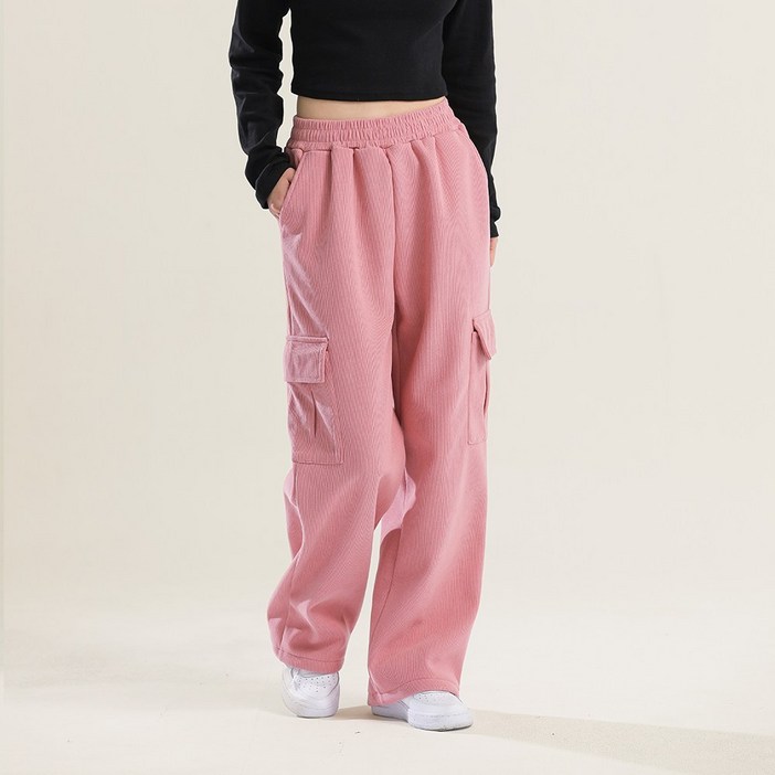 코듀로이 팬츠 스트링 와이드 팬츠