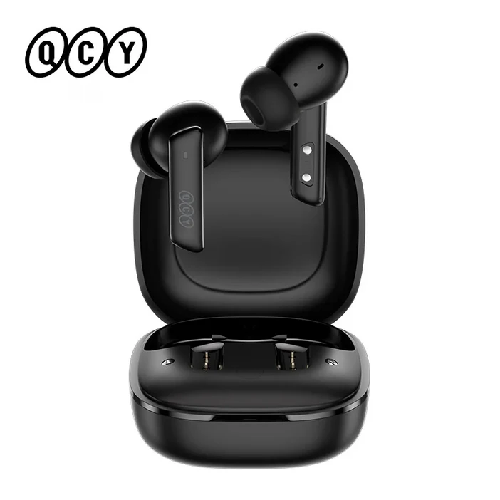 QCY HT05 ANC 이어폰 Bluetooth 5.2 무선 헤드폰 6 마이크 ENC HD 통화 투명 모드 버드가있는 40dB 소음 차