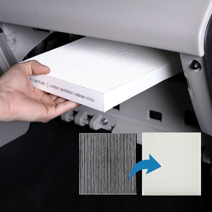 메이튼 차량용 에어컨 필터 자동차 헤파 필터 PM0.3 H11등급 11이벤트 MAFF, 11소나타 DN8A117, 2개