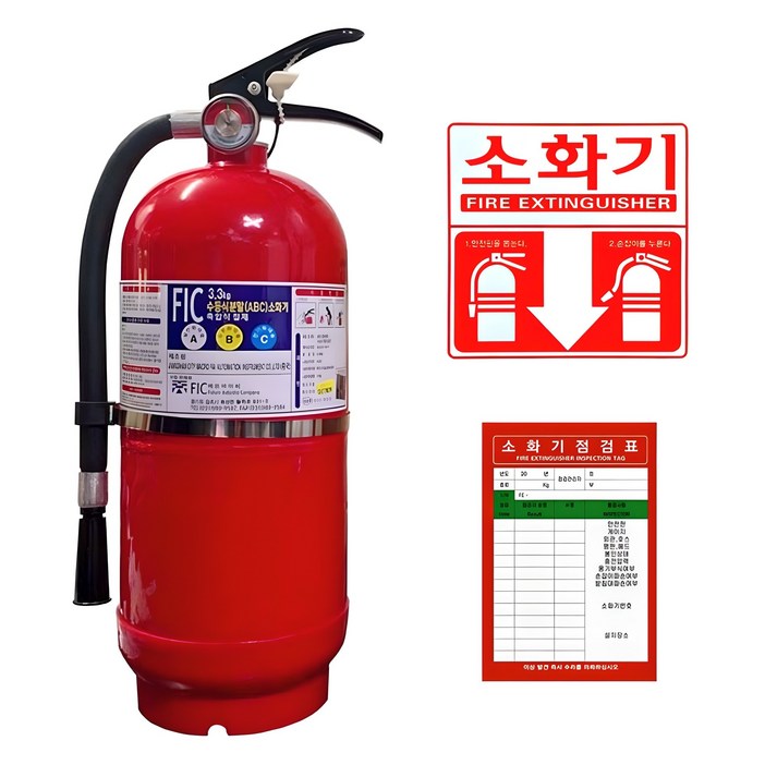 단골소방 한국소방 ABC 분말소화기 3.3KG, 1개 단골소방 한국소방 ABC 분말소화기 3.3KG, 1개