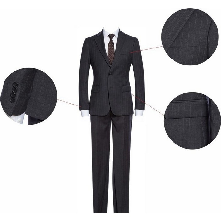 백화점정품 25년SS 레노마 정장세트남성정장 이월초특가 스트라이프 정장차콜그레이 RPCMSJ17A