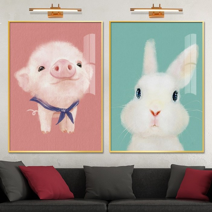 보고아트 아이방 아기방 꾸미기 귀여운 그림 토끼 돼지 동물 일러스트 인테리어 액자, 2번 민트토끼 보고아트 아이방 아기방 꾸미기 귀여운 그림 토끼 돼지 동물 일러스트 인테리어 액자, 2번 민트토끼