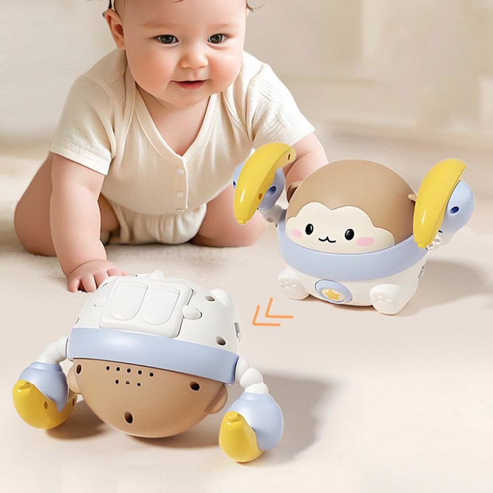 베베코지 노래하는 돌 아기 터미타임 원숭이 장난감, 1개