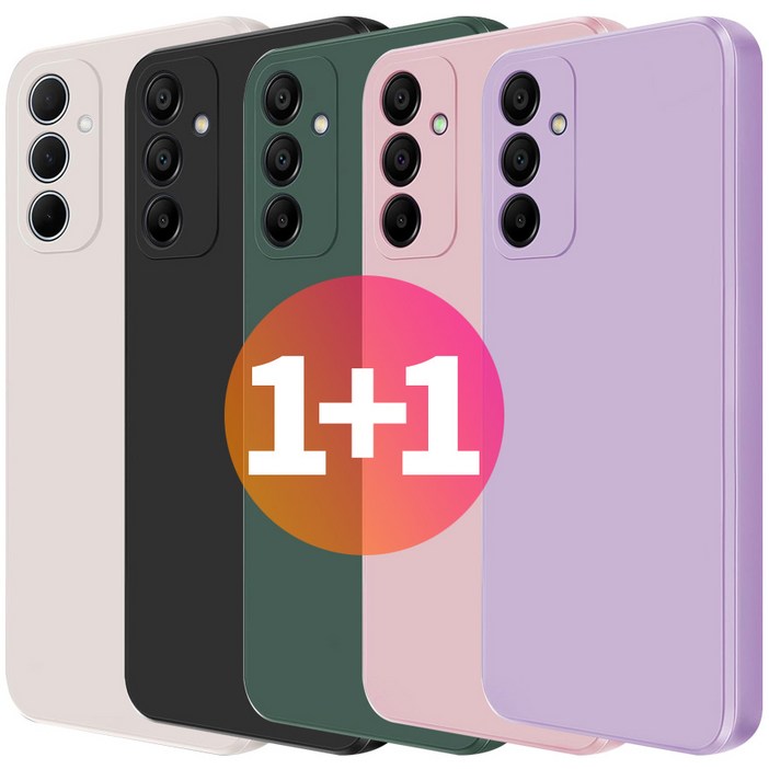 스톤스틸 1+1 갤럭시 S24 파스텔 컬러 사각 카메라 보호 케이스