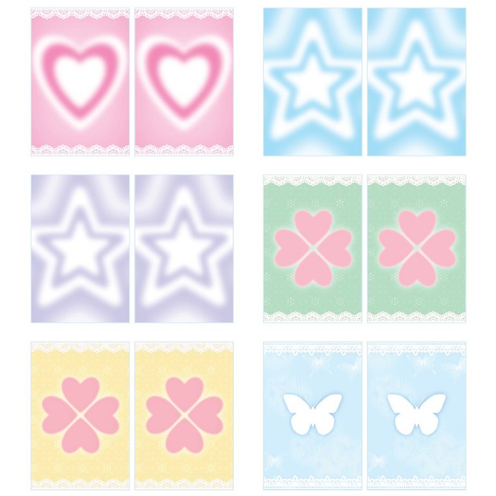 바인더대지 포카바인더대지 속지, 6종20장 120장 패키지, 단일상품