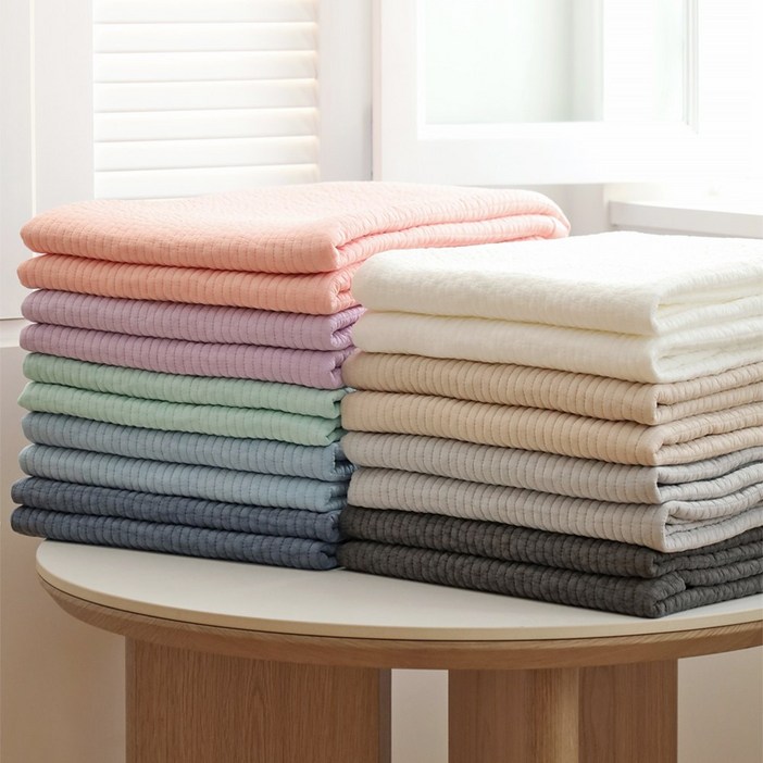 온도 60수 순면 피그먼트 줄누빔 이불 겸 패드 9color, 네이비