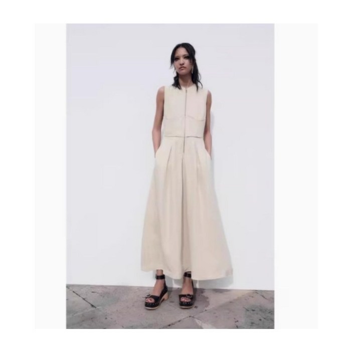 ZARA 자라 여자민소매원피스 집업 나시 롱원피스 13H0504 ZARA 자라 여자민소매원피스 집업 나시 롱원피스 13H0504
