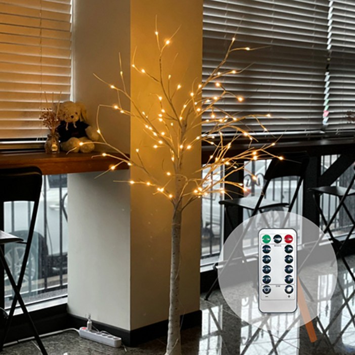 소소 LED 자작나무 무드등 트리 화이트 150cm, 화이트150cm
