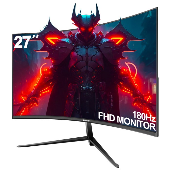 Gawfolk 27인치 FHD 게이밍 모니터 리얼 180Hz 1ms MPRT+프리싱크/G-sync 지원 GF270C블랙, GF270C