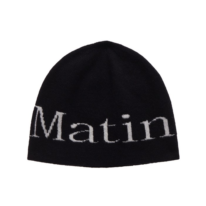 당일발송 마뗑킴 로고 자카드 숏 비니 MATIN KIM LOGO JACQUARD SHORT BEANIE GRAD 정품보증택