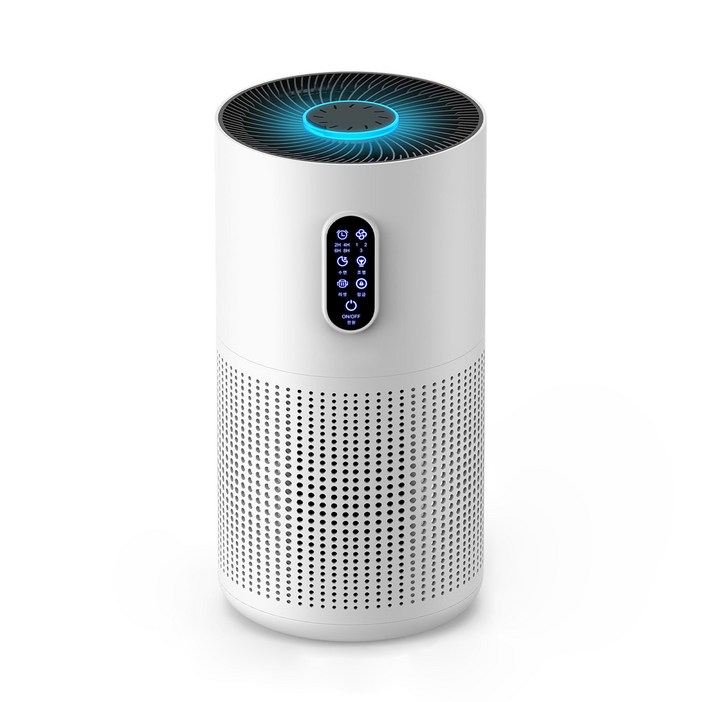 Allilio 공기청정기 저소음 음이온 360도 순환청정 거실 사무실 실내공기청정기, 화이트, M03N
