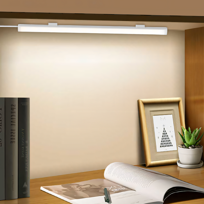 오토리 9단 밝기 조절 LED 스탠드 독서등 책상 조명, 미니 화이트