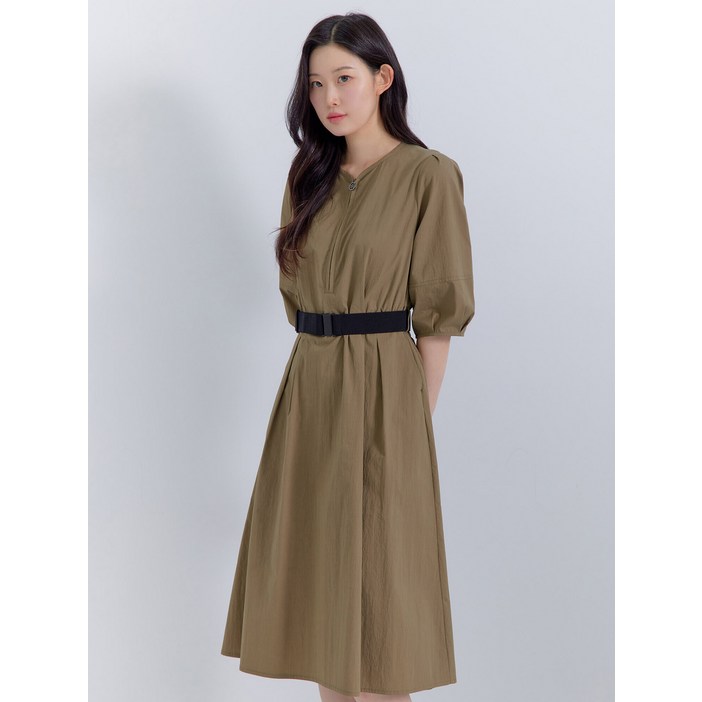 지센 지센  반집업 벨티드 원피스 LFOPP802KH