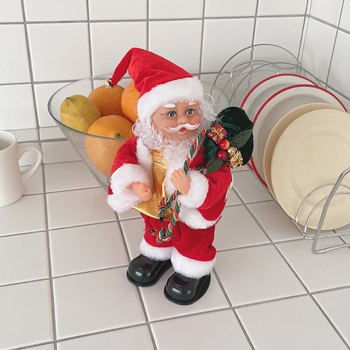 트월킹 산타 크리스마스 파티 소품 음악 나오는 움직이는 산타 장식 오르골 파티 소품