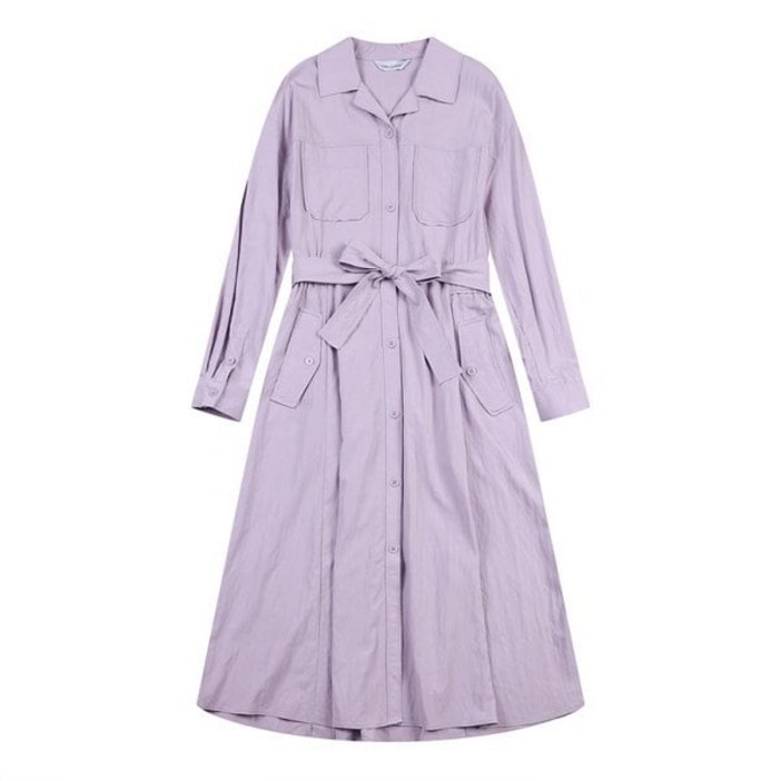 브랜드정품 코데즈컴바인 벨티드 카라버튼 원피스 CJAOP505W2 간절기 브랜드 백화점