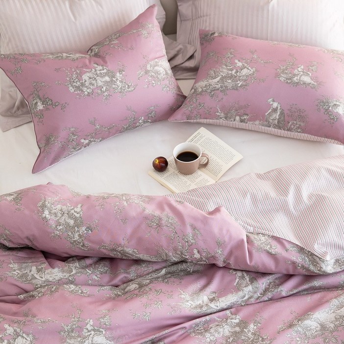 AK플라자 소프라움 블랑앳 뜨왈 면모달 이불커버세트 Q