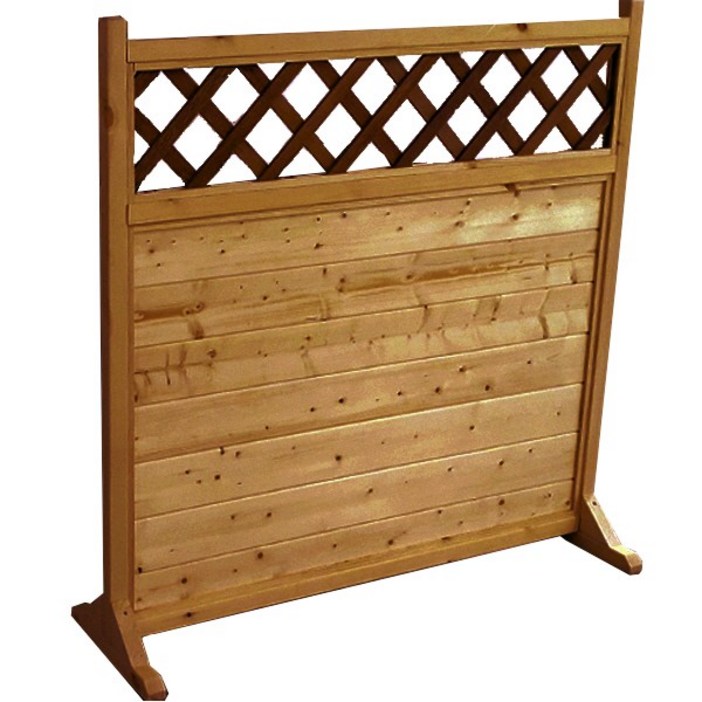 주이안랜드 럭셔리 원목 반 격자 파티션, 호두