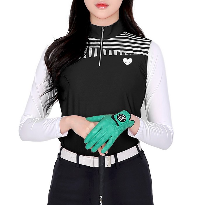 <스타일랑> 여성 골프 집업 티셔츠 / 베스트 냉감 등산 라운딩 파크골프 아웃도어 긴팔 집업 티셔츠