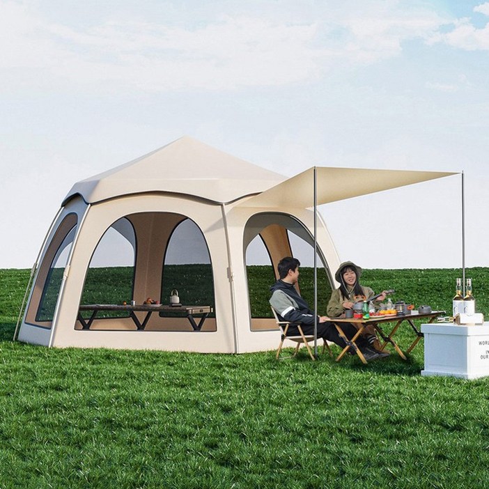 롱샹 원터치텐트 육각돔텐트, 34인용240210140CM