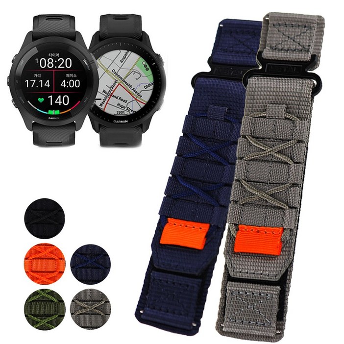 가민디센트G1 호환 커넥터 벨크로 스트랩 캔버스 루프밴드