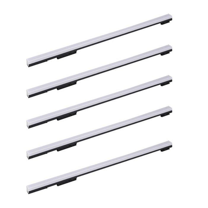 엘포스 LED SIMPLE 600mm 티에스라인등 레일조명 특허등록 TS라인등 슬림형 고출력 플리커프리 바디블랙, 주광색, 5개