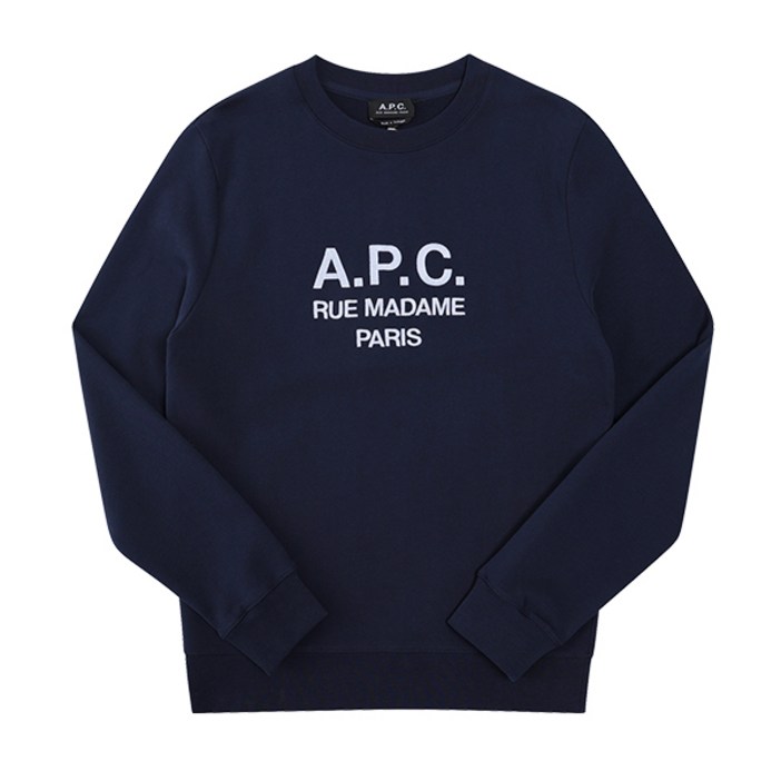 A.P.C. APC 아페쎄 RUFUS 루퍼스 자수 로고 남성 맨투맨 COEZD H27500 IAJ A.P.C. APC 아페쎄 RUFUS 루퍼스 자수 로고 남성 맨투맨 COEZD H27500 IAJ