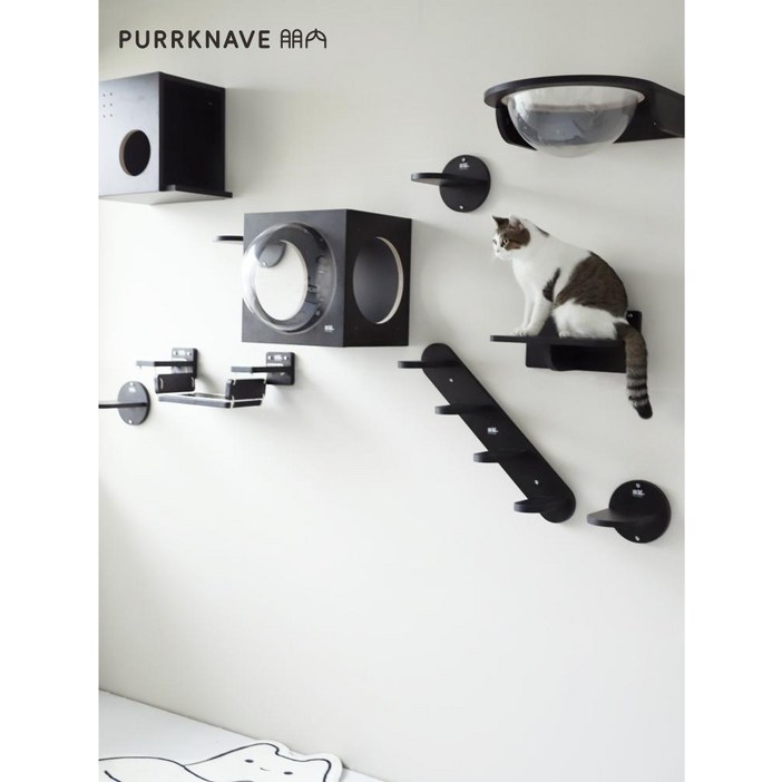 예쁜 우주선 캣타워 벽걸이 캣워크 고양이 벽선반 캣스텝