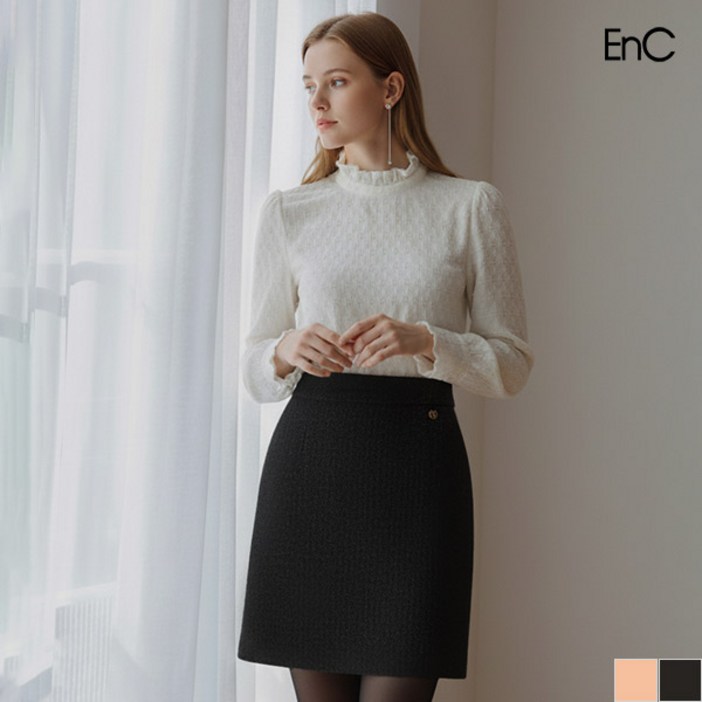 ENC양모A라인 미니스커트 ENWH34T02W