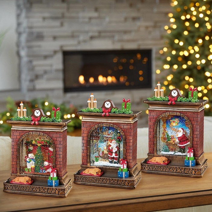 국내매장 코스트코 크리스마스 LED 벽난로 장식 산타선물,산타썰매,눈사람