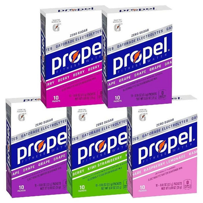 프로펠 Propel 전해질 파우더 비타민 함유 4종 스틱 10개입 5팩