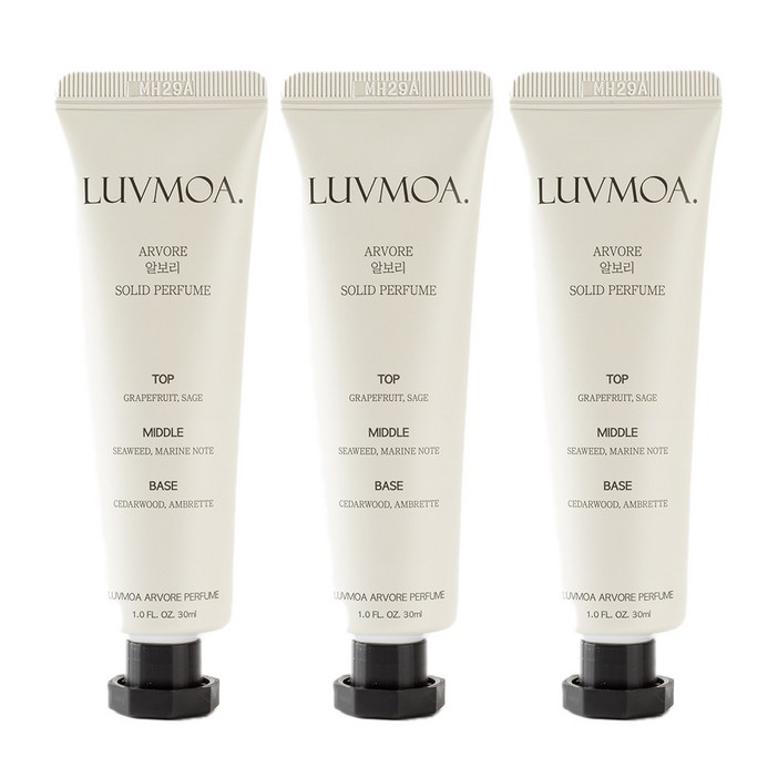 러브모아 승무원 고체향수 솔리드 퍼퓸 바르는 명품 니치 여성 무알콜 살냄새 향수, 30ml, 3개