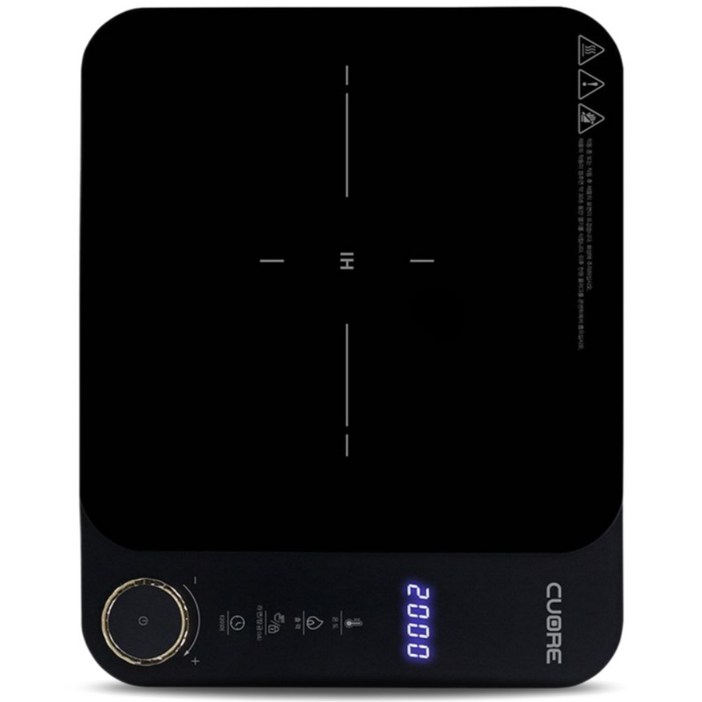 까르페 1구 다이얼 인덕션 PRO 듀얼 냉각팬 저소음 전기레인지, 프리스탠딩, 블랙