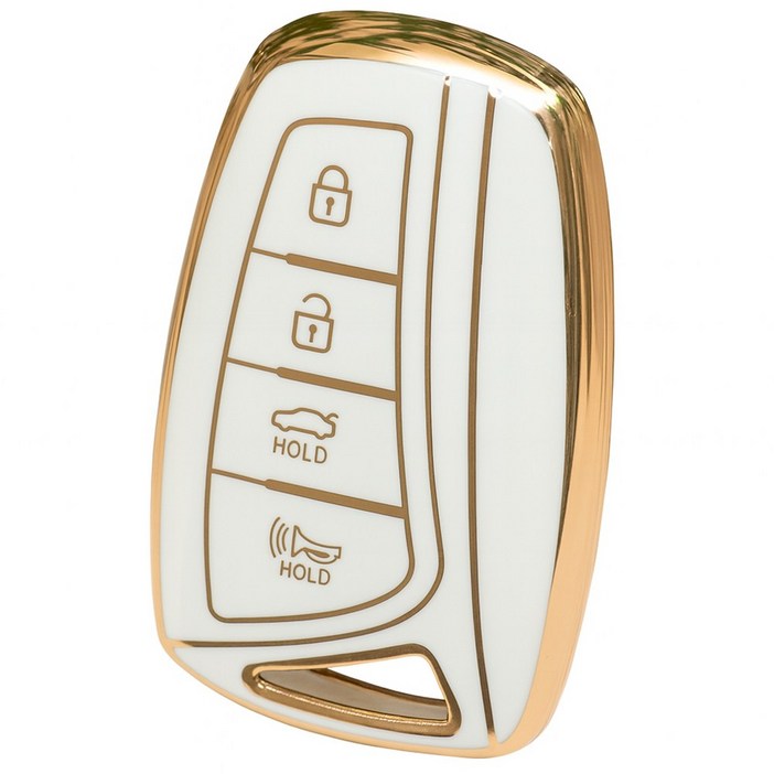 바이어블 현대 호환 신형 3버튼 4버튼 그랜져HG 싼타페DM 제네시스DH 호환 자동차 tpu 스마트키 케이스 키홀더