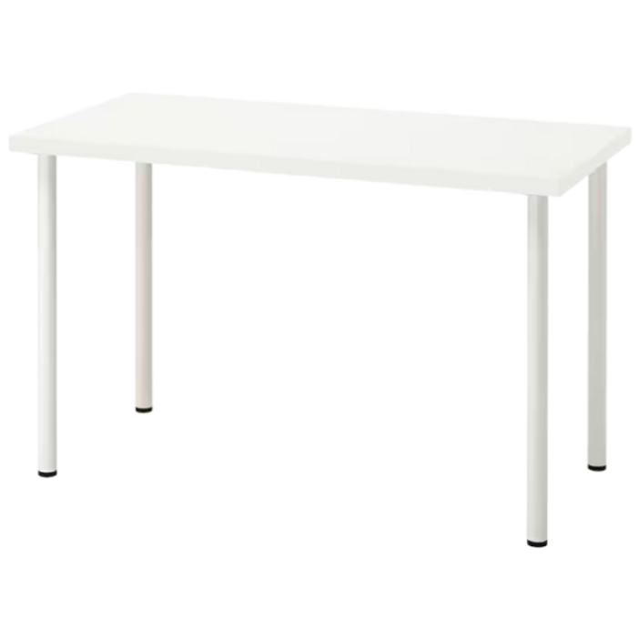 맞춤박스구성무료배송 이케아 LAGKAPTEN 테이블 120x60ADILS 기본다리세트, 화이트상판화이트다리