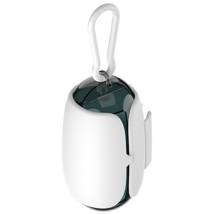 강아지 다용도 풉백+똥주머니홀더 캡슐 파우치(봉투1개포함), 화이트, 1개