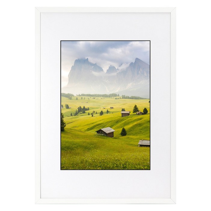 olivet 내추럴 우드 인테리어 액자 벽걸이 탁상용 겸용 무타공 사진틀 A4