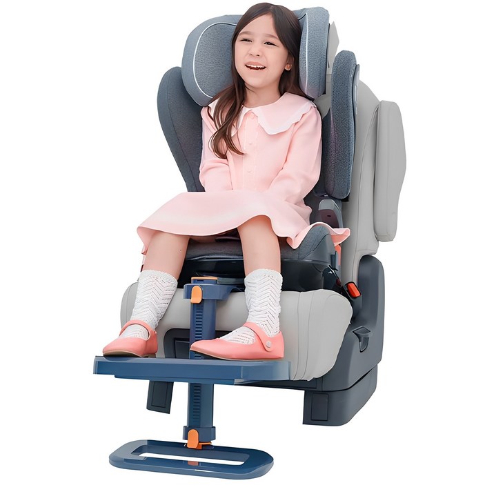 니가드키즈 4 프리미엄 카시트 발판 발받침대, 다크그레이  오렌지, 1개