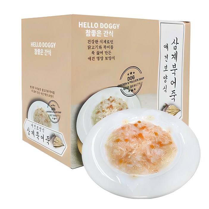 참좋은간식 삼계죽 강아지 간식 80g