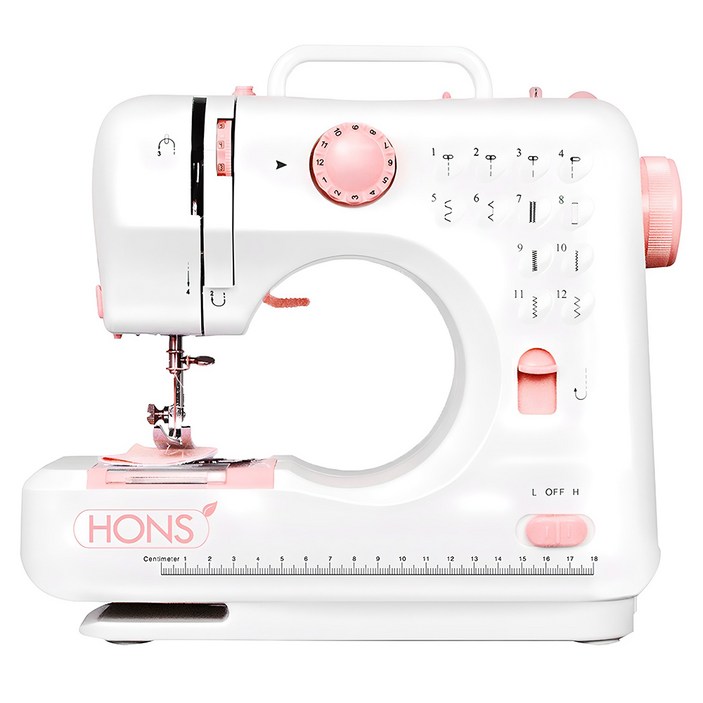 혼스 한땀한땀 프로 미니재봉틀, HSSM1201, 핑크
