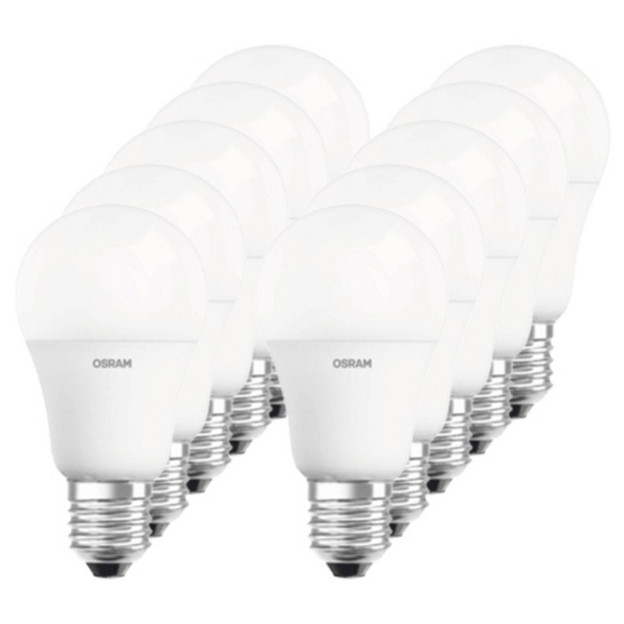오스람 LED 벌브 램프 10.5W, 주광색, 10개입