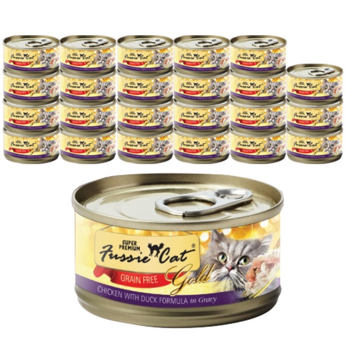 퍼시캣 전연령 캣 슈퍼 프리미엄 주식캔, 닭+오리, 80g, 24개