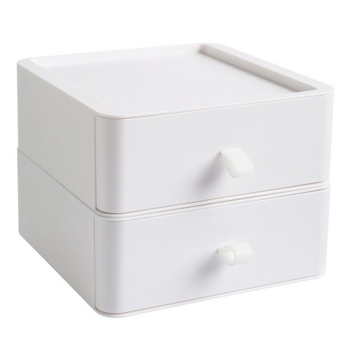 마음이음마켓 디럭스 보조수납함 20 x 20 x 16 cm, 화이트, 2칸 마음이음마켓 디럭스 보조수납함 20 x 20 x 16 cm, 화이트, 2칸