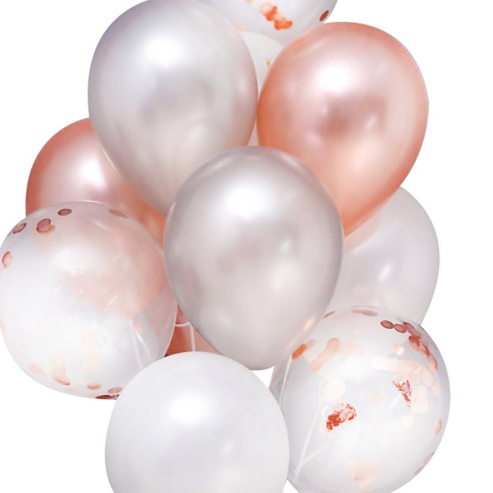 조이파티 컨페티 은박 로즈골드 천장 풍선세트