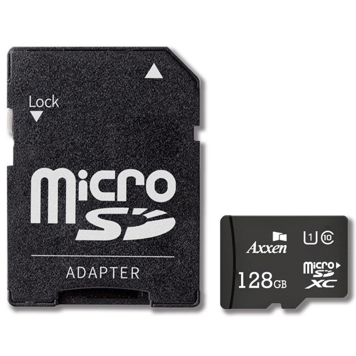 액센 프리미엄 마이크로 SD카드 + 어댑터 세트 MSD22, 128GB