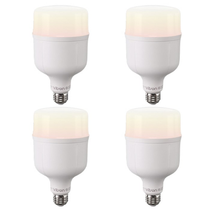 비츠온 LED T-벌브 27W E26, 전구색, 4개
