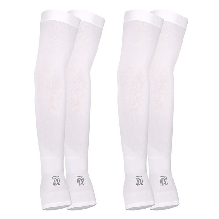 PGA투어 골프 자외선차단 손가락형 냉감 쿨토시 양손착용, 화이트, 2세트